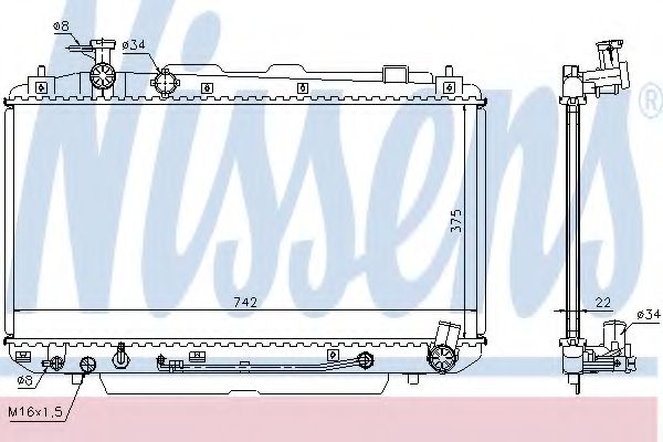 NISSENS - 64644A - Радіатор охолоджування Toyota RAV 4  2.0/2.4 05.00-11.05