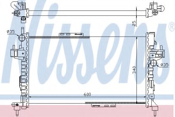 NISSENS - 63094 - Радіатор охолодження Opel Combo/Corsa C 1.3D/1.7D 06.03-