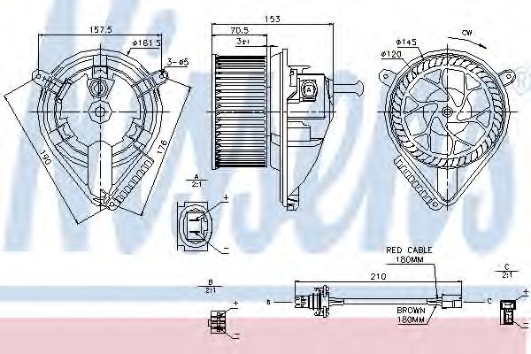 NISSENS - 87039 - Вентелятор салону Mercedes Sprinter ; VW LT 28-35 II  2.3-2.8D 05.96-07.06
