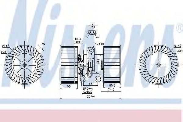NISSENS - 87114 - Моторчик вентилятора салона BMW 5 E39