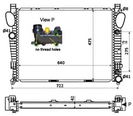 Радiатор охолодження DB S (W220) S 430-500 98-