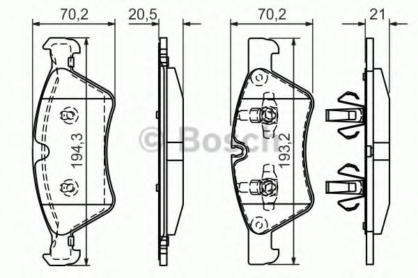 BOSCH - 0 986 494 165 - Тормозные колодки (пр-во Bosch)