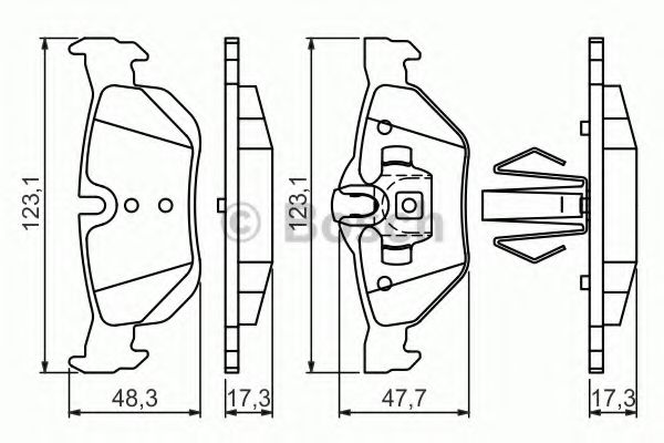 BOSCH - 0 986 494 272 - Гальмівні колодки дискові задні BMW 3 (E90/E90N) 320d 05-/X1 (E84) 09-