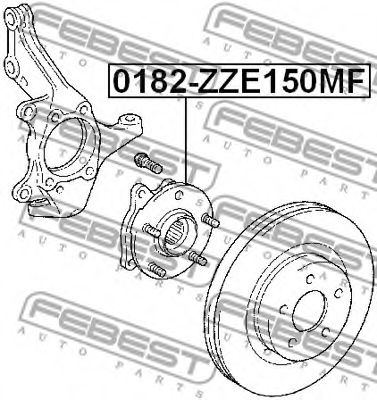 FEBEST - 0182-ZZE150MF - (d 31) Підшипник ступиці перед.Toyota Auris / Corolla 1.4/1.6/1.4 D4D 06 -, RAV4 2.0/2.4 05 -