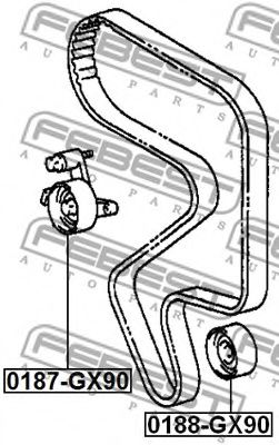 FEBEST - 0187-GX90 - РОЛИК НАТЯЖИТЕЛЯ РЕМНЯ ГРМ
