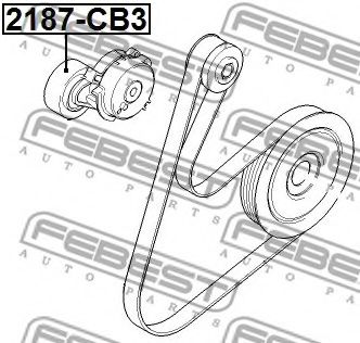 FEBEST - 2187-CB3 - Ролик паска приводного Nissan ROGUE/X-TRAIL QR25DE 14-