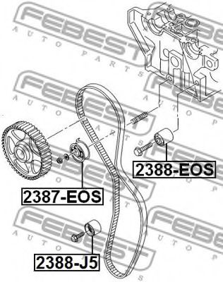 FEBEST - 2388-J5 - РОЛИК ОБВОДНОЙ РЕМНЯ ГРМ