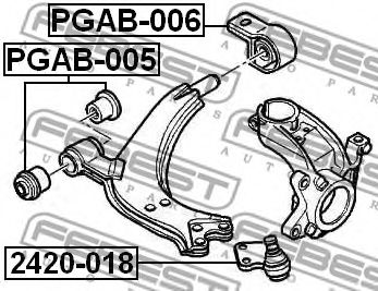 FEBEST - 2420-018 - ОПОРА ШАРОВАЯ PEUGEOT PARTNER 1996-2007