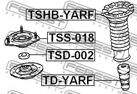 FEBEST - TSS-018 - Передня опорна подушка амортизатора Toyota Yaris 99-06