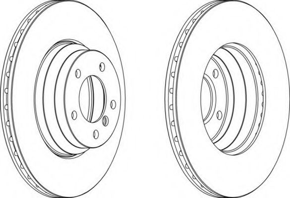 Диск гальм. передн.  BMW 1 (E81), 1 (E82), 1 (E87), 1 (E88), 3 (E90), 3 (E91), 3 (E92), 3 (E93), X1 (E84) 2.0-3.0D 12.04-06.15