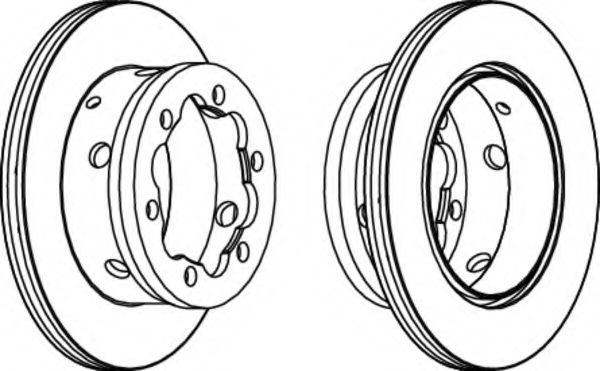 Гальмівний диск заднiй DB Sprinter Series (W906)/Sprinter Series (W903)/Sprinter Series (W904)/LT (95-06)