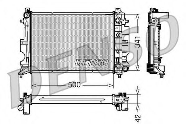 DENSO - DRM25012 - Радиатор, охлаждение двигателя (Охлаждение)