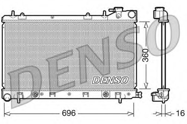 DENSO - DRM36002 - Радіатор охолодження Subaru Forester  2.0/2.5 06.02-05.08