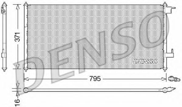 DENSO - DCN10030 - Радиатор кондиционера FORD TOURNEO CONNECT 02-, TRANSIT CONNECT (P65_, P70_, P80_) 02-