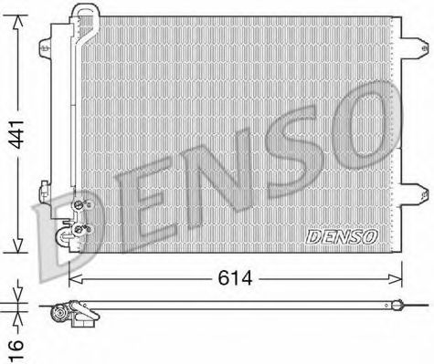 DENSO - DCN32008 - Радиатор кондиционера VW CC (358) 11-16, PASSAT (3C2) 05-10, PASSAT (362) 10-14