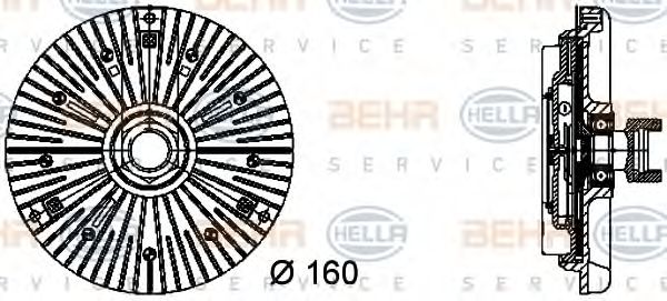BEHR HELLA SERVICE - 8MV 376 732-041 - Муфта вентилятора