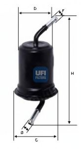 UFI - 31.764.00 - Фільтр паливний