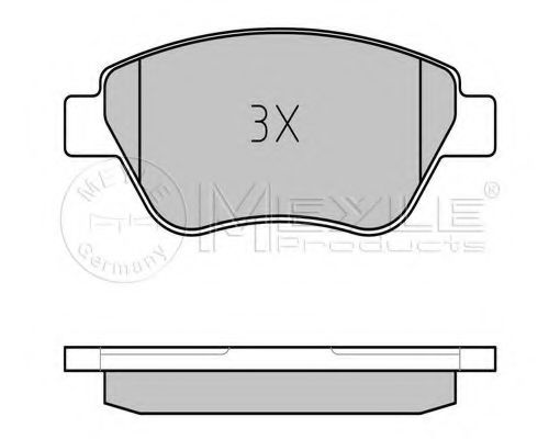 MEYLE - 025 237 0517/W - Гальмівні колодки дискові перед. Fiat Stilo 01,04/Grande Punto/Doblo 05/Bravo -07