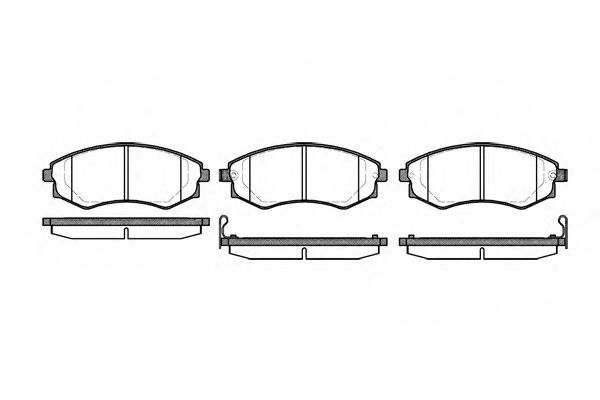 К-кт перед. гальм. колодок  Hyundai Elantra,Lantra,Sonata,Sonica 88-96