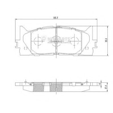 Гальмівні колодки дискові перед. Toyota Camry 06-/Lexus ES350 06-/Rav 4 2.4 05-