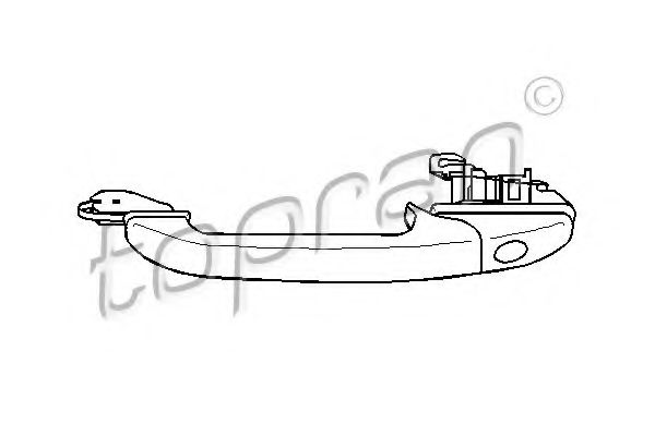 TOPRAN - 107 536 - Ручка дверей передн. (без замка) Л/П VW Polo 1.0-1.9 94-01