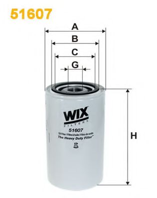 WIX FILTERS - 51607 - Фільтр масляний Daf 45 FA 45.160  91-