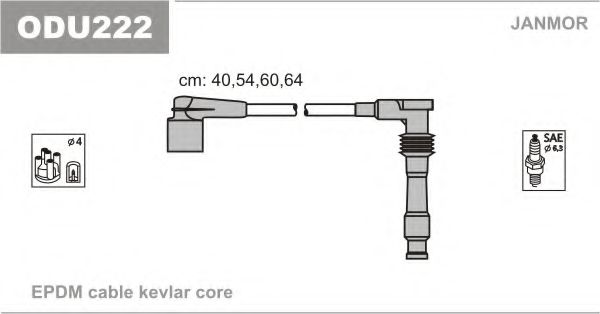 Провода в/в Opel Astra 1.6 16V 94-98, Corsa