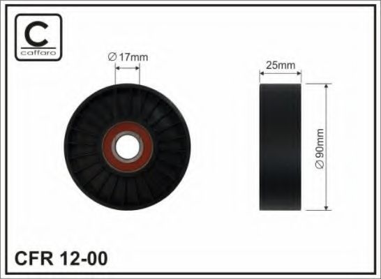 90X17X25 Ролик паска приводного Peugeot/Citroen/Fiat/Lancia