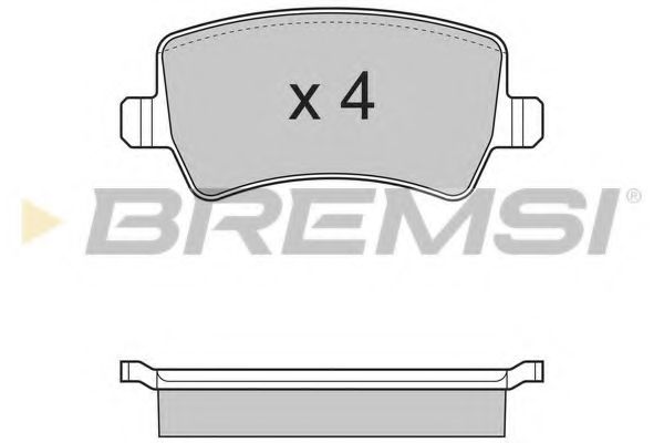 BREMSI - BP3298 - Тормозные колодки зад. Ford Galaxy/S-Max 06-15 (TRW)