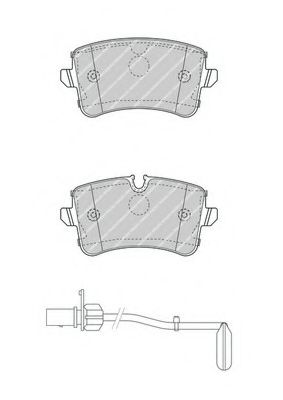 FERODO - FDB4393 - Дискові гальмівні колодки зад.  Audi A6/A6/S6 IV (4G2,C7) 10-