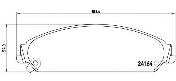 Гальмівні колодки дискові перед. Chrysler 300C 05-13 Dodge Caliber SRT4 08-09