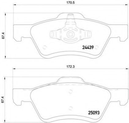 BREMBO - P 24 159 - Тормозные колодки  дисковые, к-кт.