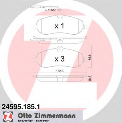 ZIMMERMANN - 24595.185.1 - Колодки гальмівні дискові