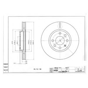 Диск гальмівний передній Opel Corsa/Comdo/Meriva/Tigra 1.3-1.8  99-