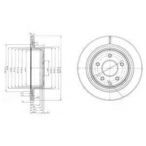 DELPHI - BG3765C - Диск гальмівний NISSAN Juke/Qashqai/X-Trail "R D=291,5mm ''01>>