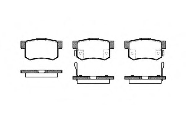 REMSA - 0325.12 - Гальмівні колодки дискові задні Honda Accord IV, V, VI, VII, VIII, Civic VI, VII, VIII, CR-Z, PreludeIV, V S2000; Suzuki SX4, Swift III 1.3-3.5i 90-