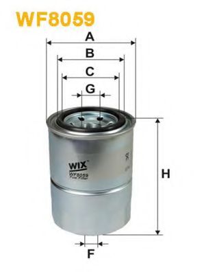 WIX FILTERS - WF8059 - Фільтр паливний Isuzu Midi 2.0TD,Kia Pregio
