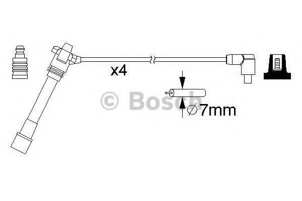 BOSCH - 0 986 357 181 - Комплект кабелів високовольтних