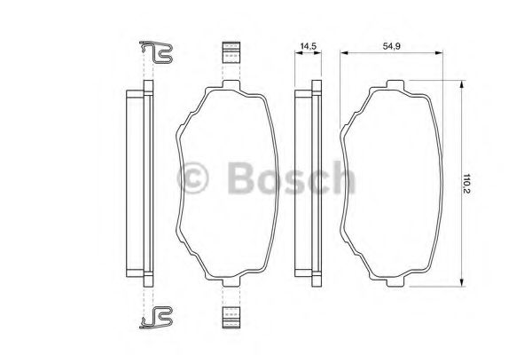 BOSCH - 0 986 424 669 - Торм колодки дисковые (пр-во Bosch)