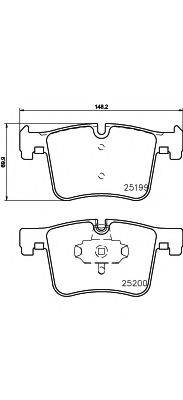 Гальмівні колодки дискові перед. BMW 5 (F10), 5 Touring (F11), X3 (F25), Z4 (E89) 09 -