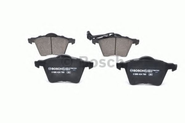 BOSCH - 0 986 424 780 - Гальмівні колодки дискові перед. Ford Galaxy/Seat Alhambra/VW Sharan, (1.8-2.8),  95-10