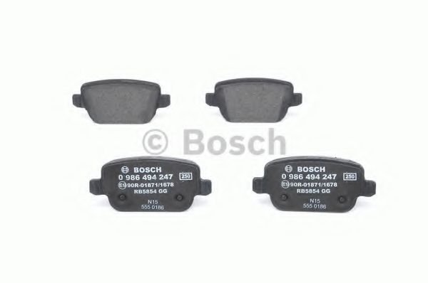 BOSCH - 0 986 494 247 - Гальмівні колодки дискові зад. Ford Galaxy, Mondeo 07-