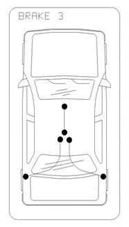 Трос ручного гальма зад. L/P Ford Mondeo III 1.8-3.0 V6 24V 11.00-08.07