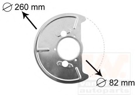 VAN WEZEL - 5870371 - Отражатель, диск тормозного механизма (Тормозная система)