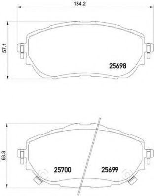 Колодки гальмiвнi передні Toyota Corolla  2013-