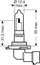 Лампа Osram ORIGINAL 12V HB3 60W P20d