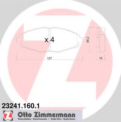 ZIMMERMANN - 23241.160.1 - Гальмiвнi колодки дисковi