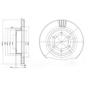 Диск гальмівний перед. Toyota Land Cruiser 3.0-4.0 03-