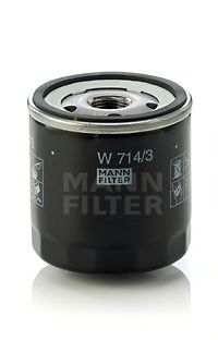 MANN-FILTER - W 714/3 - Фільтр масляний Opel Agila 1.0 12V, 1.2 16V  00.09- +ABS