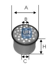UFI - 24.390.00 - Фильтр топливный Scudo 1.9D/TD